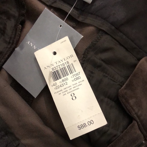 🌺🌺 TWO NWT ANN TAYLOR VELVET PANTS SIZE 8 - Picture 16 of 16